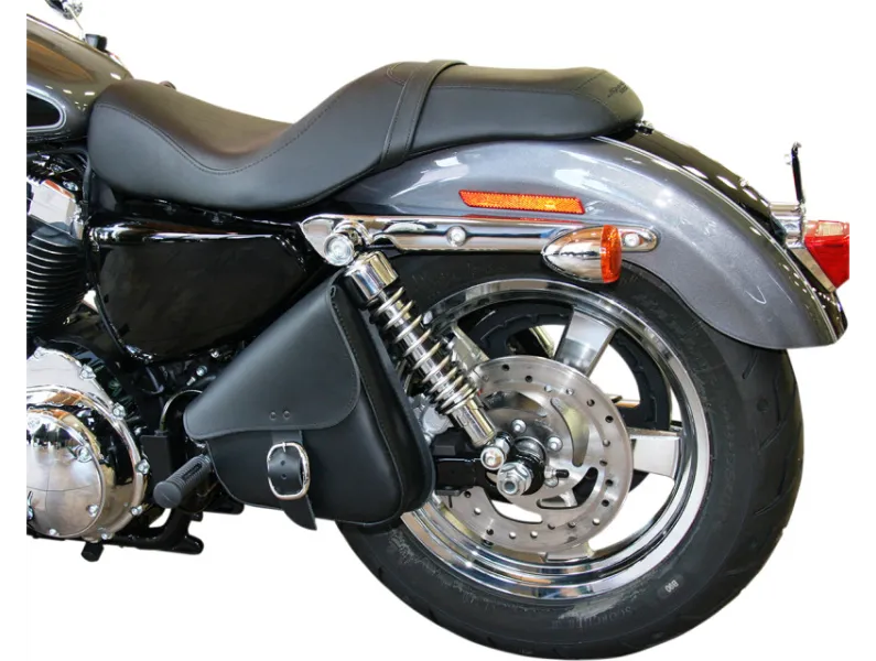 Willie & Max - Swingarm Bag - Black/Chrome Buckle