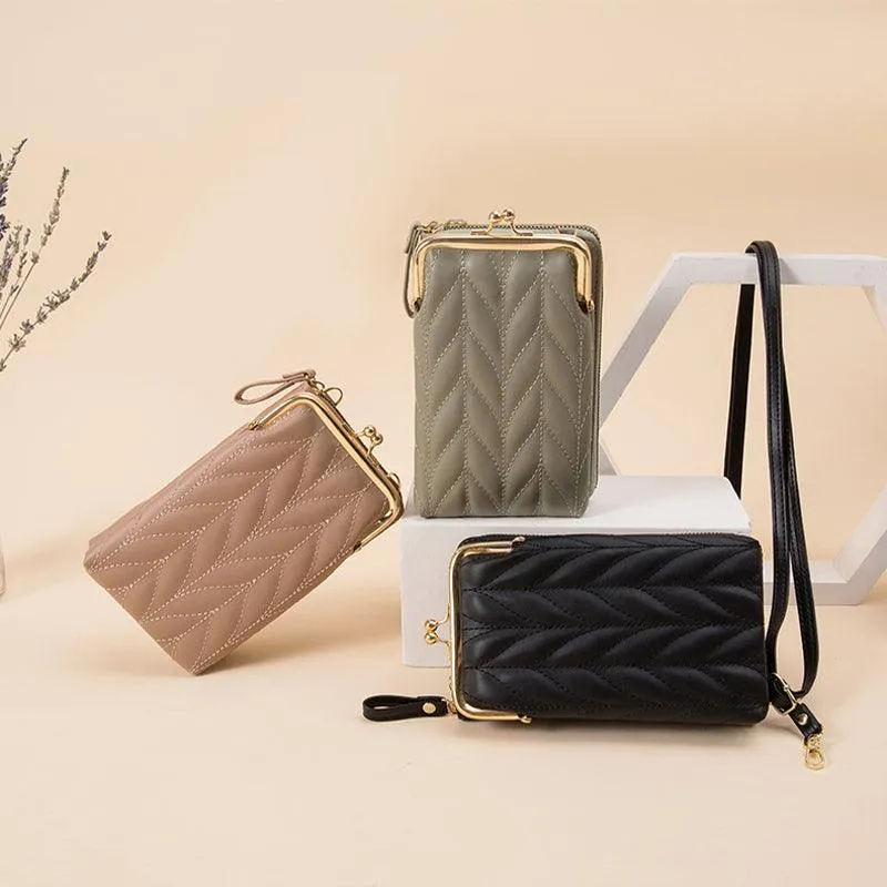 Women Mobile Phone Bag Pu Leather Purse Wallet Shoulder Pouch Small Crossbody Au