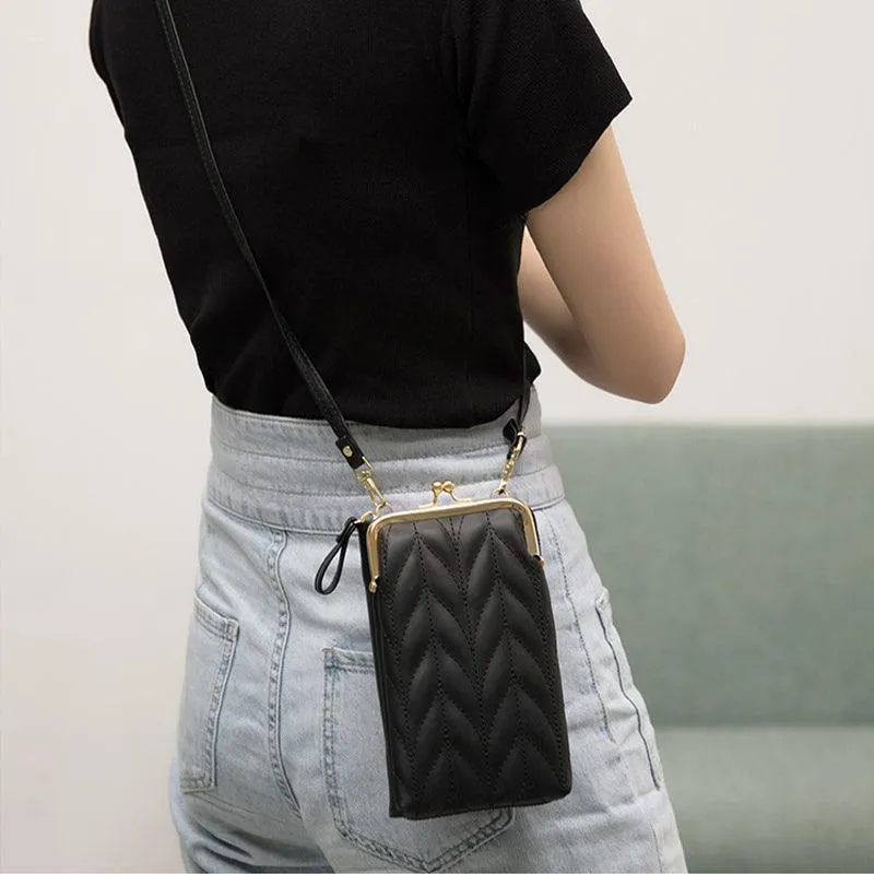 Women Mobile Phone Bag Pu Leather Purse Wallet Shoulder Pouch Small Crossbody Au