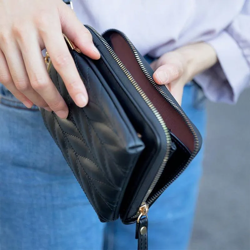 Women Mobile Phone Bag Pu Leather Purse Wallet Shoulder Pouch Small Crossbody Au
