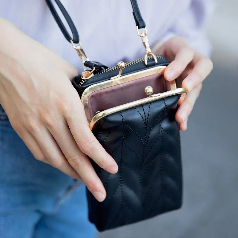 Women Mobile Phone Bag Pu Leather Purse Wallet Shoulder Pouch Small Crossbody Au