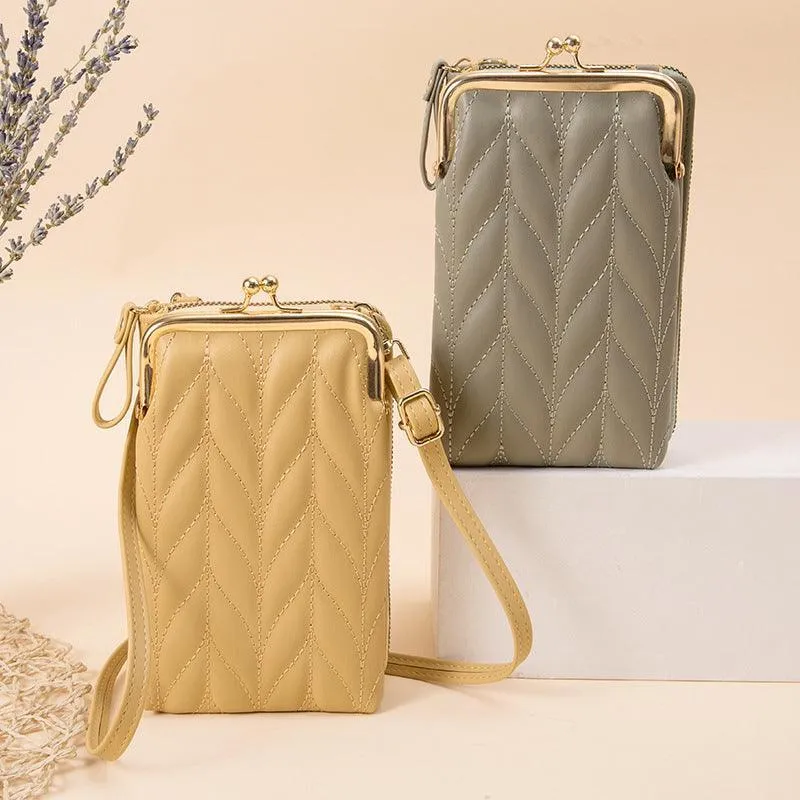 Women Mobile Phone Bag Pu Leather Purse Wallet Shoulder Pouch Small Crossbody Au