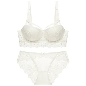 Women sexy bra and transparent  bralette brief sets
