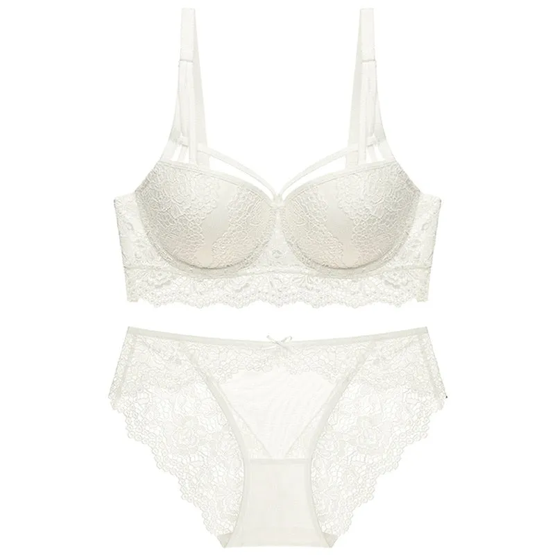 Women sexy bra and transparent  bralette brief sets