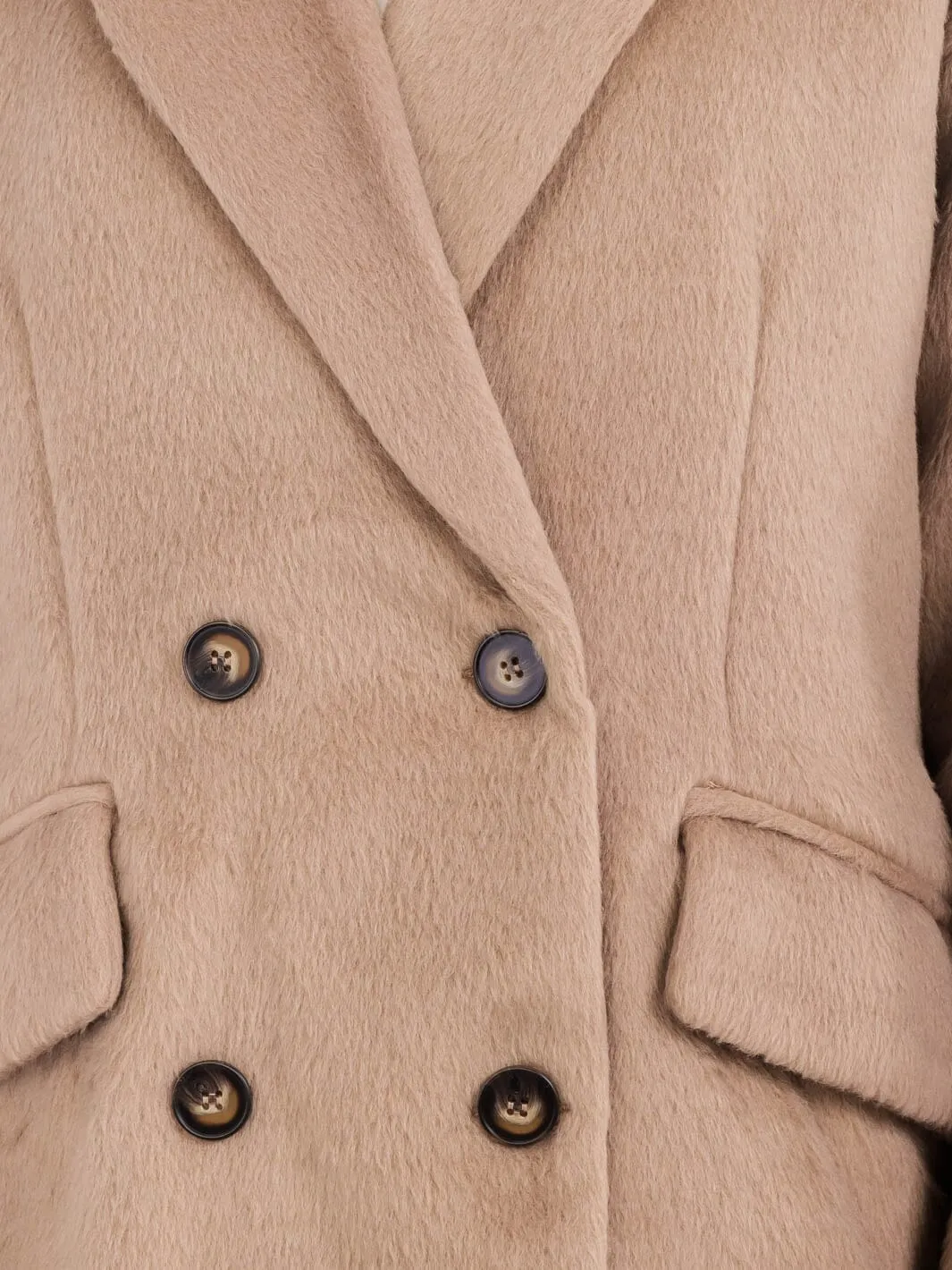 WOMEN'S LONG SLEEVE BUTTON CLOSURE COAT