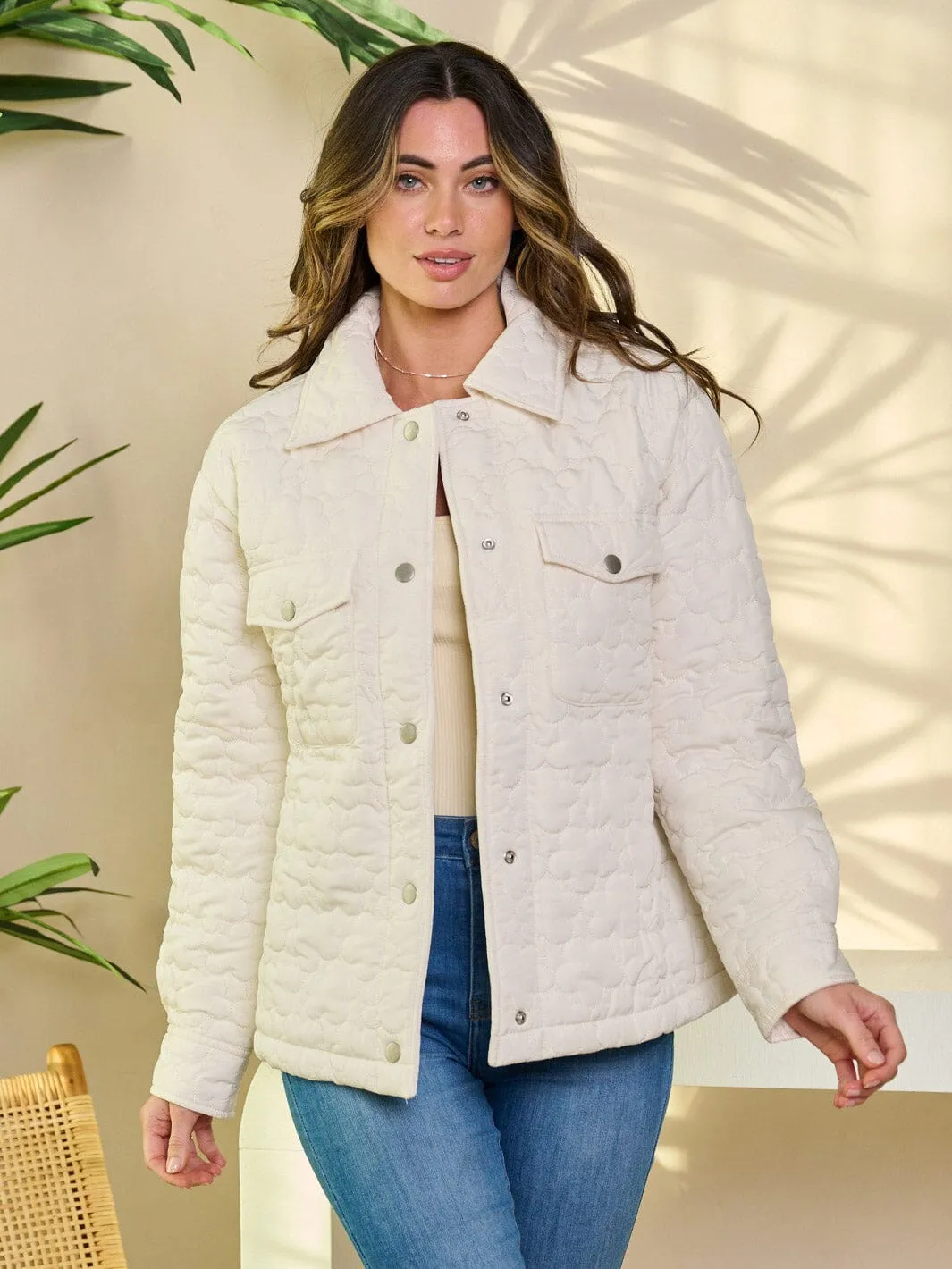 WOMEN'S LONG SLEEVE BUTTON CLOSURE JACKET