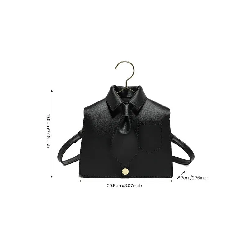 Women's Plain Color Shirt Design Crossbody Bag