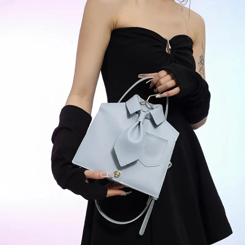Women's Plain Color Shirt Design Crossbody Bag