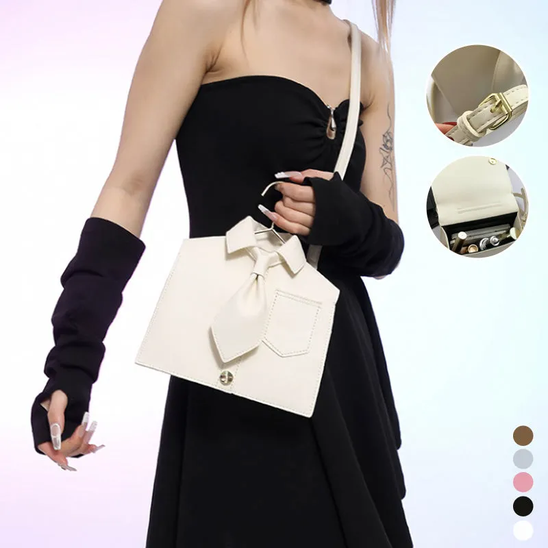 Women's Plain Color Shirt Design Crossbody Bag