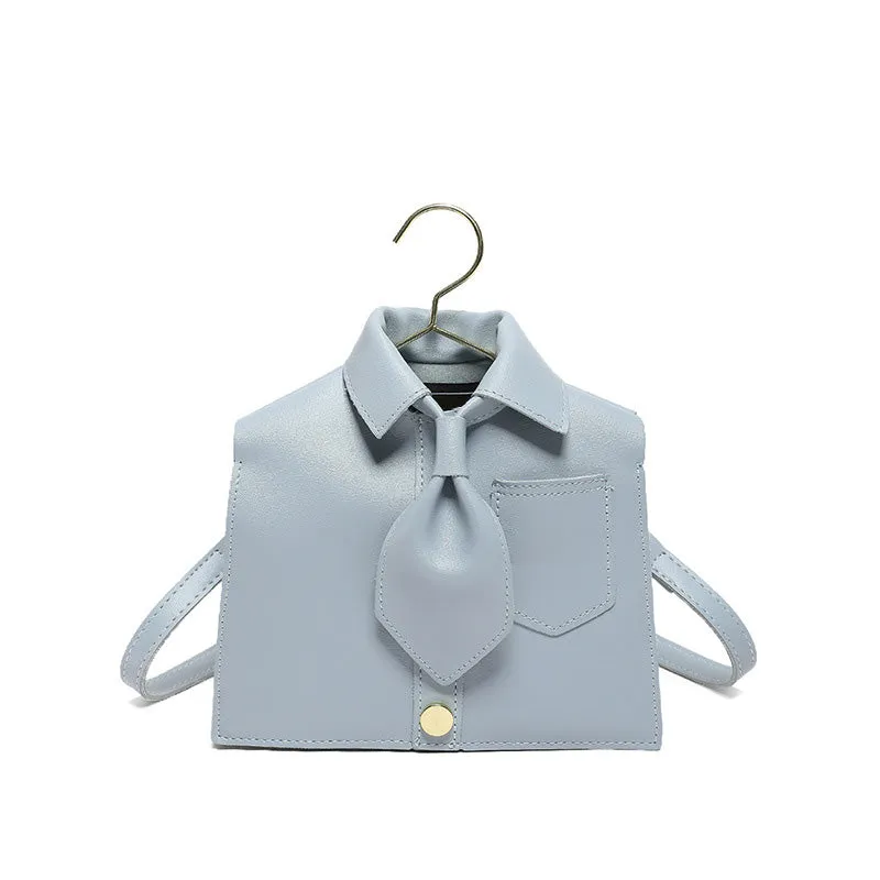 Women's Plain Color Shirt Design Crossbody Bag