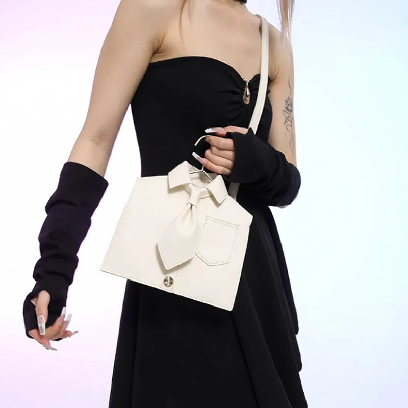 Women's Plain Color Shirt Design Crossbody Bag