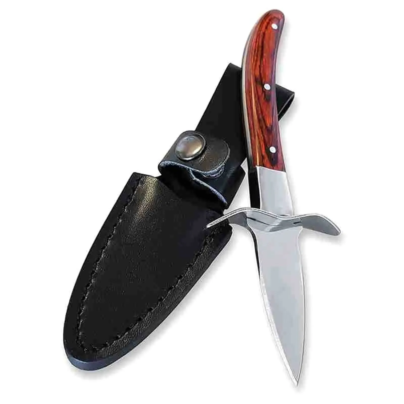 Wood Handle Oyster Knives Opener Stainless Steel Scallop Shell Shucking Cutter XUF