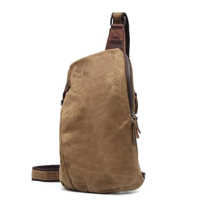 Woosir Vintage Waxed Canvas Mens Crossbody Bag