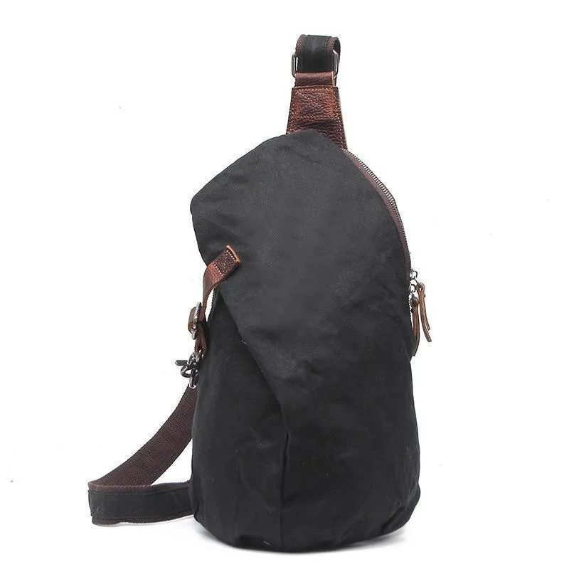 Woosir Vintage Waxed Canvas Mens Crossbody Bag