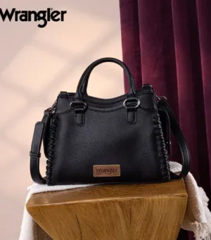 Wrangler Braided Detail Tote/Crossbody Bag