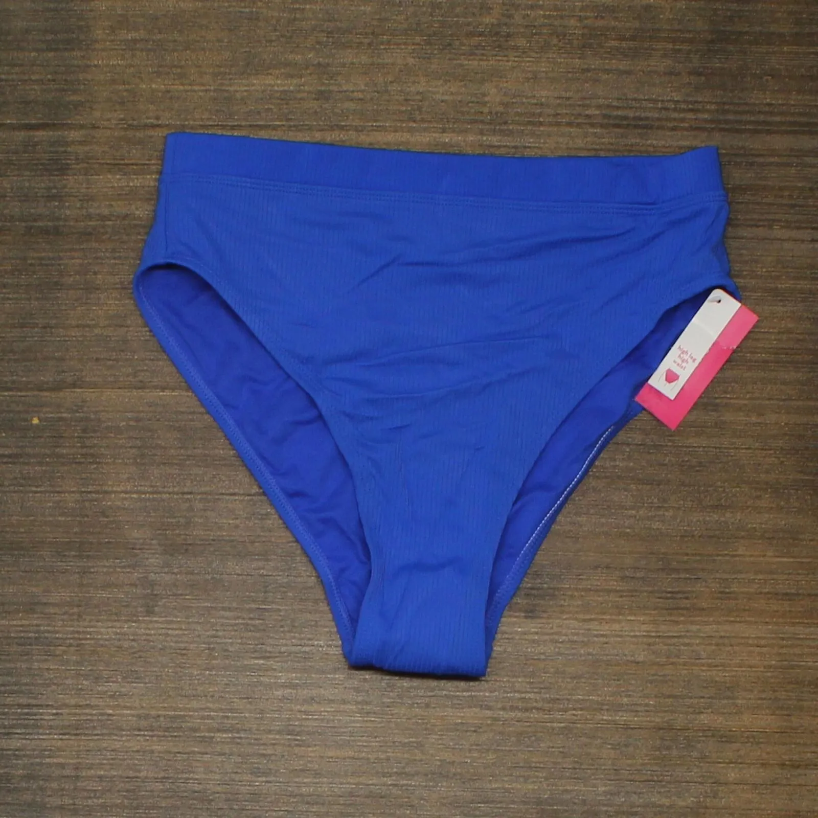 Xhilaration Juniors' Ribbed High Leg High Waist Bikini Bottom 80319105