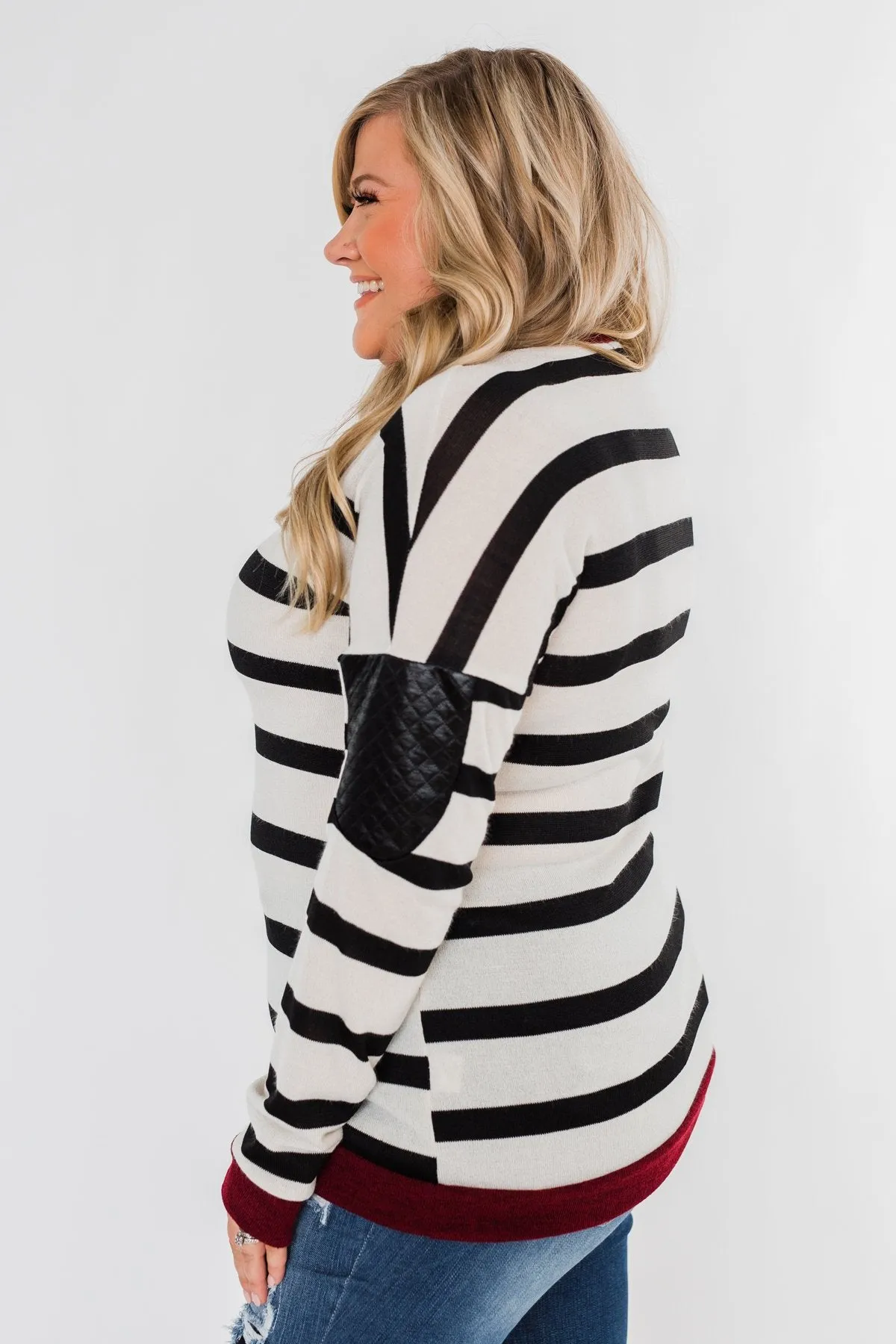 You Got it Bad Striped Top- Deep Red