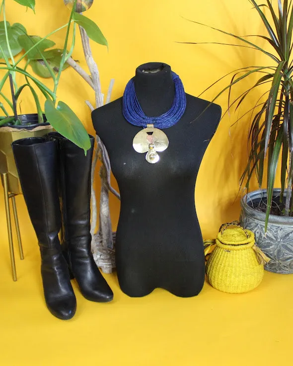 Zendi Leather and Brass choker