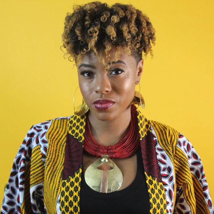 Zendi Leather and Brass choker