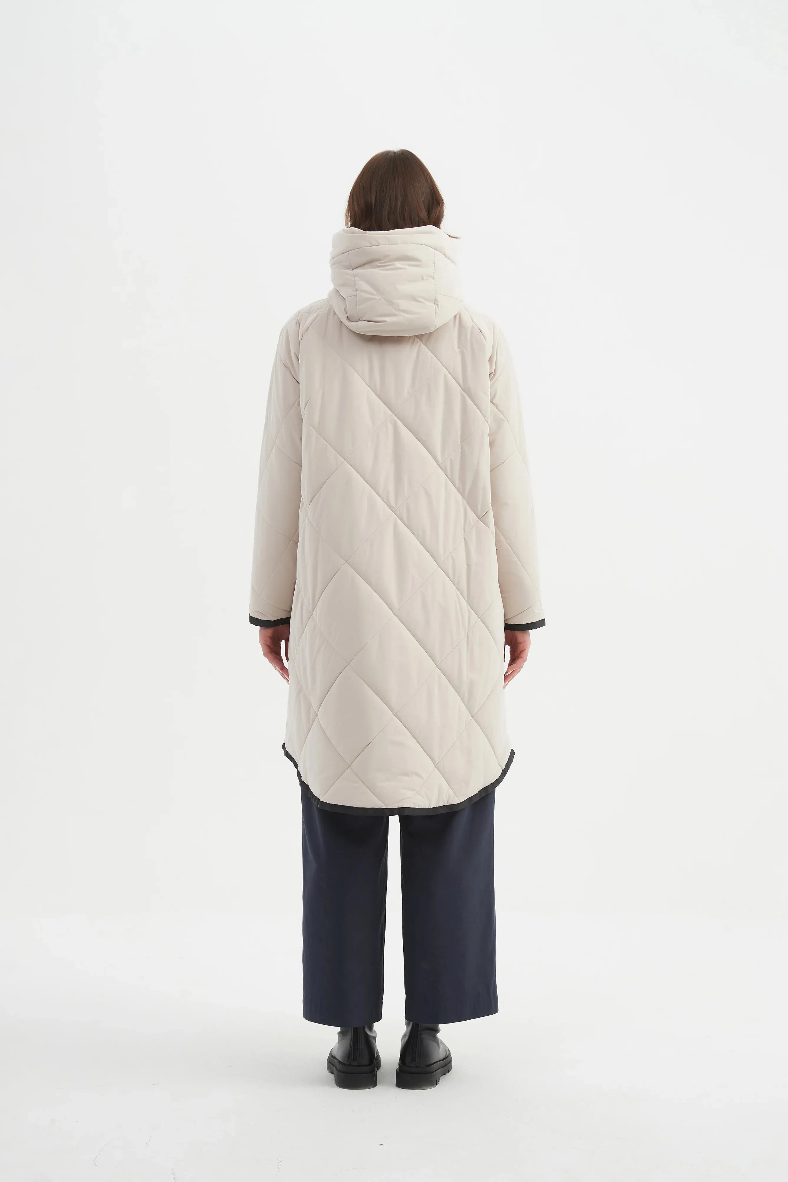 Zip Hem Winter Coat - Cream W25