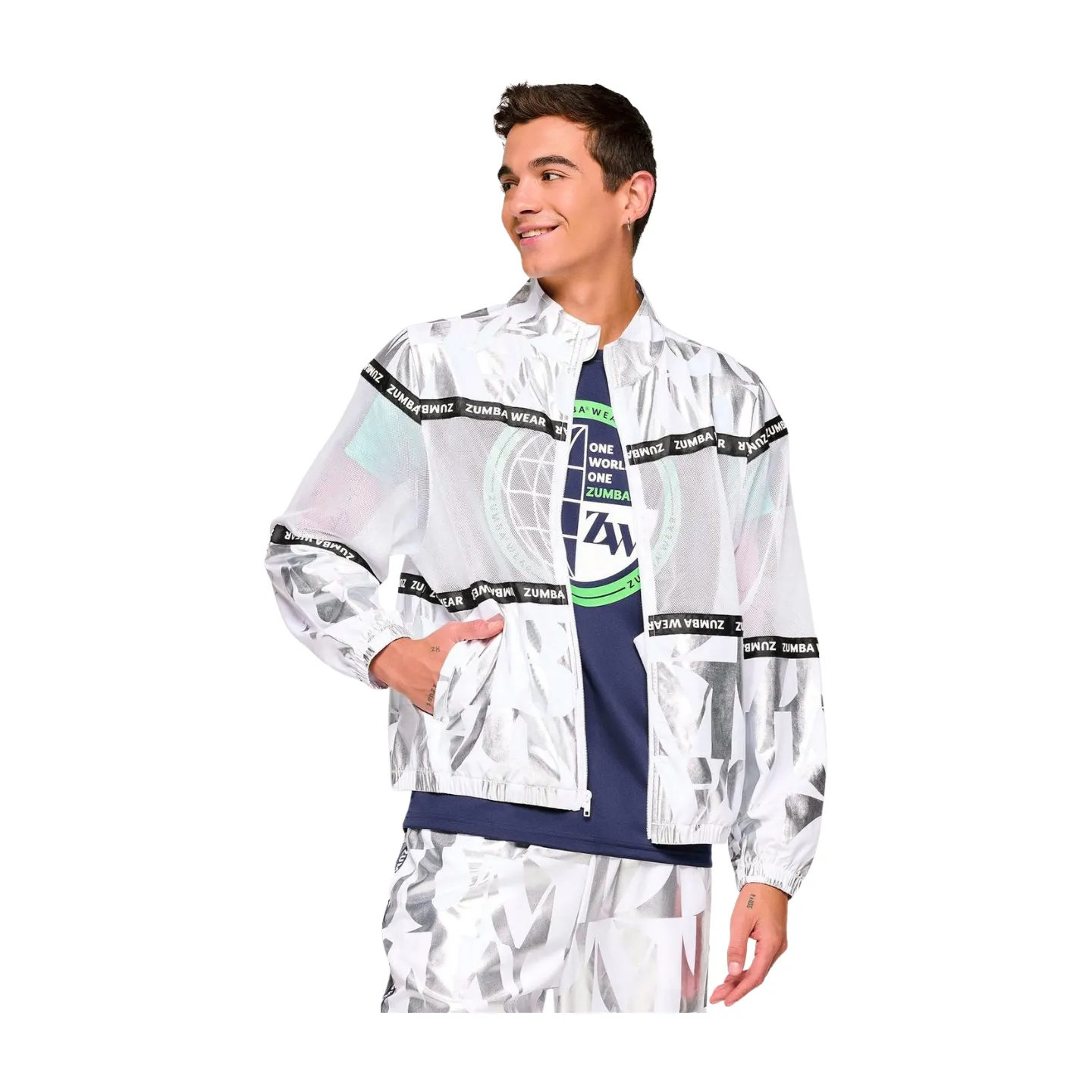 Zumba Out Loud Woven Jacket With Mesh Inserts